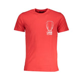 Cavalli Class Red Cotton T-Shirt -   -  Cavalli Class.